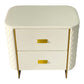 White and Gold End Table