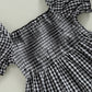 Plaid Smocked Dress ~ Black