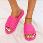 Thick Bottom Embossed Cotton Fur Women Slippers