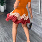 Short Sleeve Chic Ruffles Mini Dress Summer Sweet Dress