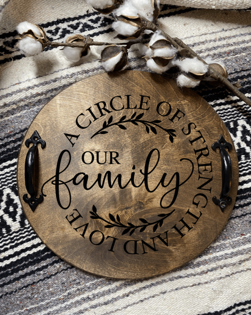Our Family Wooden Serving Tray