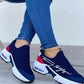 Flat Women Shoes Casual Breathable Wedges Ladies Walking Sneakers