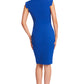 Point De Vu Dress  - Sleeveless notch neck midi sheath dress