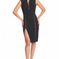 Just Zip It Dress - Sleeveless midi dress with exposed functional gold