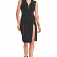 Just Zip It Dress - Sleeveless midi dress with exposed functional gold