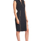 Just Zip It Dress - Sleeveless midi dress with exposed functional gold