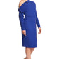 Josefa Asymmetric Dress Royal Blue - Long sleeve convertible midi