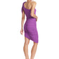 Harper Dress - Asymmetric ribbed dress with ruching and one shoulder