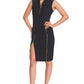 Just Zip It Dress - Sleeveless midi dress with exposed functional gold