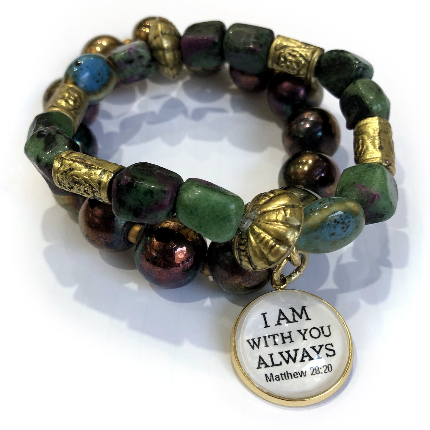 I Choose Joy – Glass Charm for Jewelry Making, 16 or 20mm, Silver,