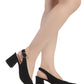 Dalia Solid Pointed Heeled Slingback Sandals