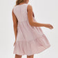 Candy Colors Casual Loose Mini Bow Ruffle Solid Dress