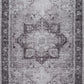 Rosman Gray Washable Area Rug