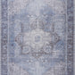 Rosman Blue Washable Area Rug