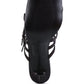 Times Up Diamante Buckle Mid Heel Sandals