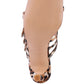 Times Up Diamante Buckle Mid Heel Sandals