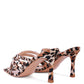 Times Up Diamante Buckle Mid Heel Sandals
