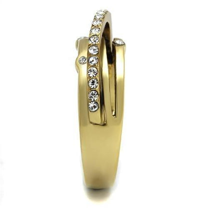 TK2611 - IP Gold(Ion Plating) Stainless Steel Ring with Top Grade - Walbiz.com