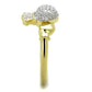 TS342 - Gold+Rhodium 925 Sterling Silver Ring with AAA Grade CZ  in