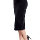 Tia Skirt - Stretch velvet pencil skirt (black)