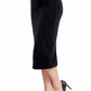 Tia Skirt - Stretch velvet pencil skirt (black)