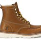 ROCKROOSTER Norwood Men's 6 inch Brown soft toe wedge work boots with