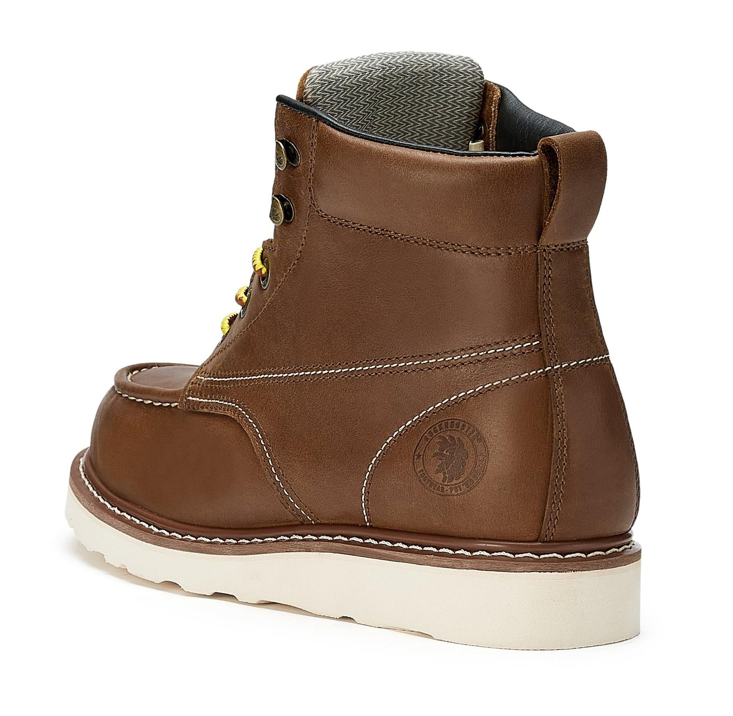 ROCKROOSTER Edgewood Men's 6 inch Brown steel toe waterproof wedge