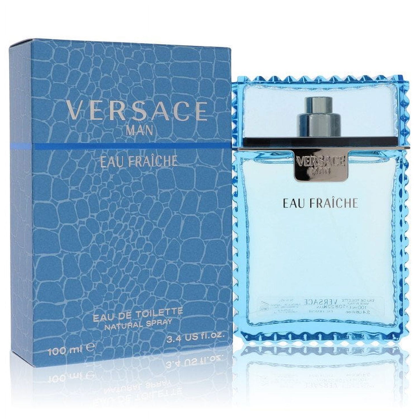 M Versace 3.4 Oz, Eau Fraiche EDT Spray ( Blue)