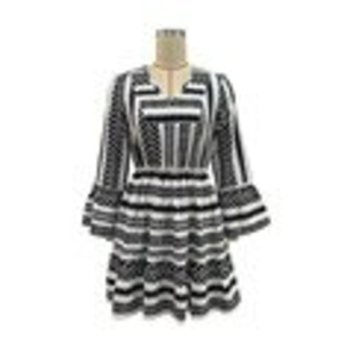 Vintage Striped Mini Dress Shirt  A-line Dress - Walbiz.com