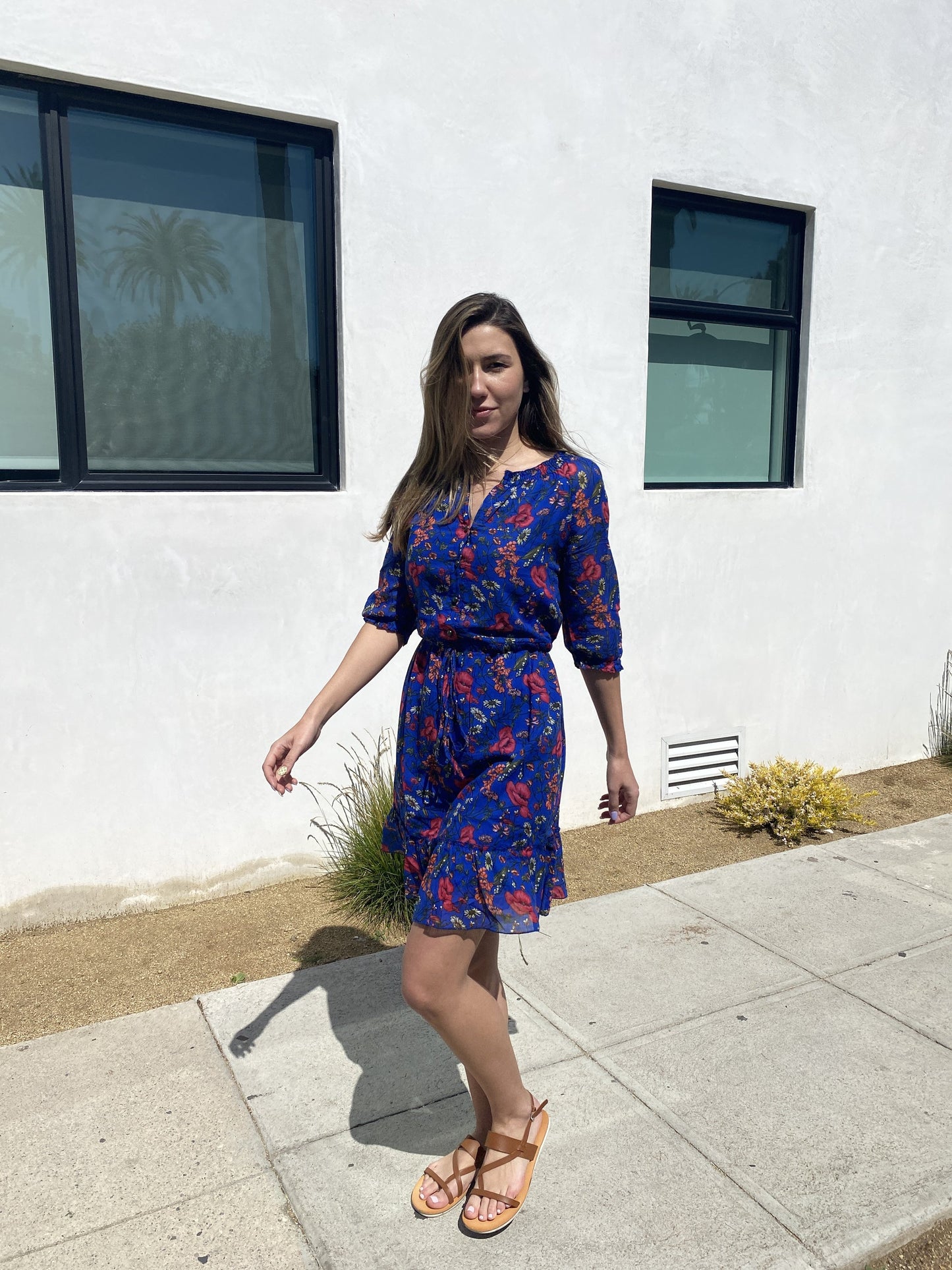 VIRGO MINI DRESS - POPPY SAXE