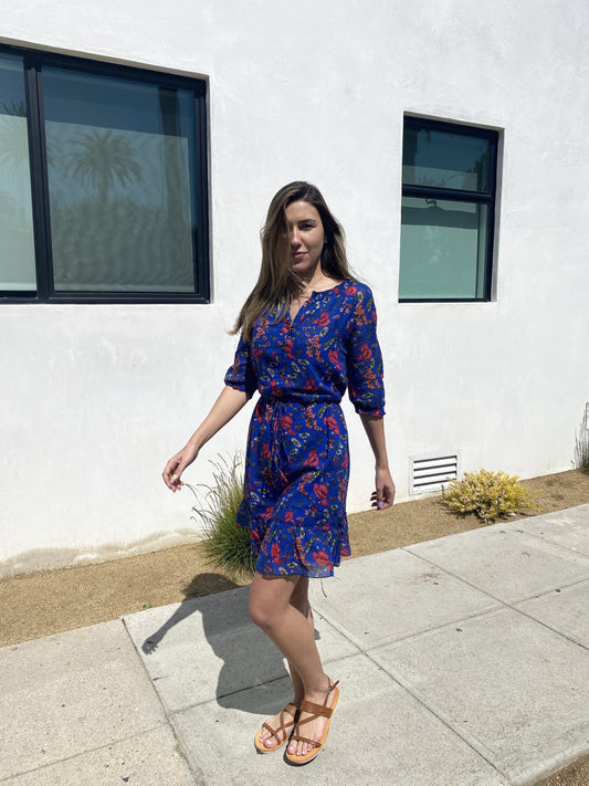 VIRGO MINI DRESS - POPPY SAXE