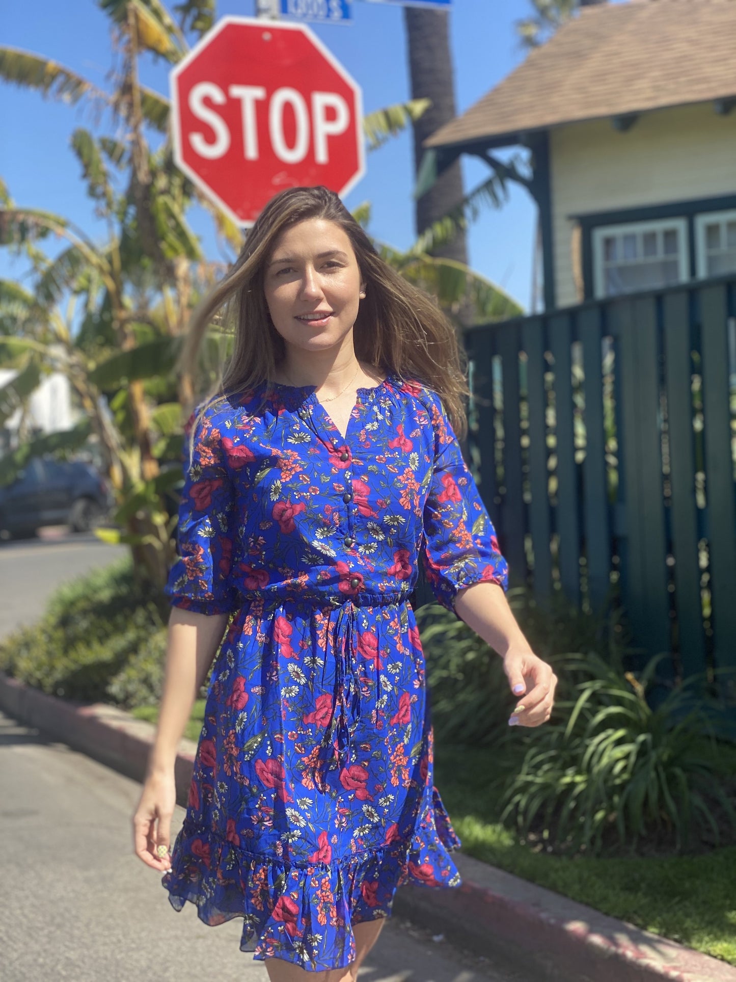 VIRGO MINI DRESS - POPPY SAXE