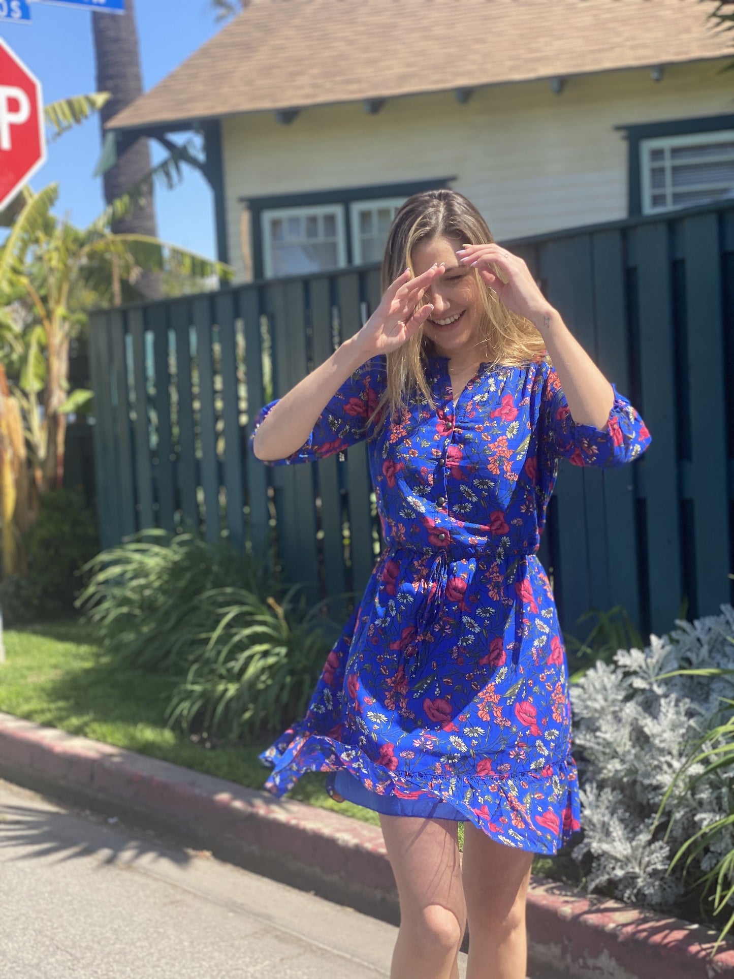 VIRGO MINI DRESS - POPPY SAXE