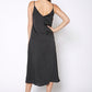 Women's Diagonal Patched Spaghetti Strap Maxi Dress In Black