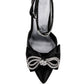 Winged High Heel Rhinestone Embellished Sandals