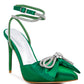 Winged High Heel Rhinestone Embellished Sandals