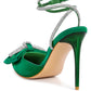 Winged High Heel Rhinestone Embellished Sandals