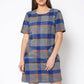 Buffalo Plaid Wool Blend Tee Dress