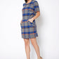 Buffalo Plaid Wool Blend Tee Dress