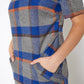 Buffalo Plaid Wool Blend Tee Dress