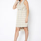 Window Pane Plaid High Low Sleeveless Dress