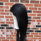 13x4 HD Transparent Lace Frontal Straight Human Hair Wigs 200% Density