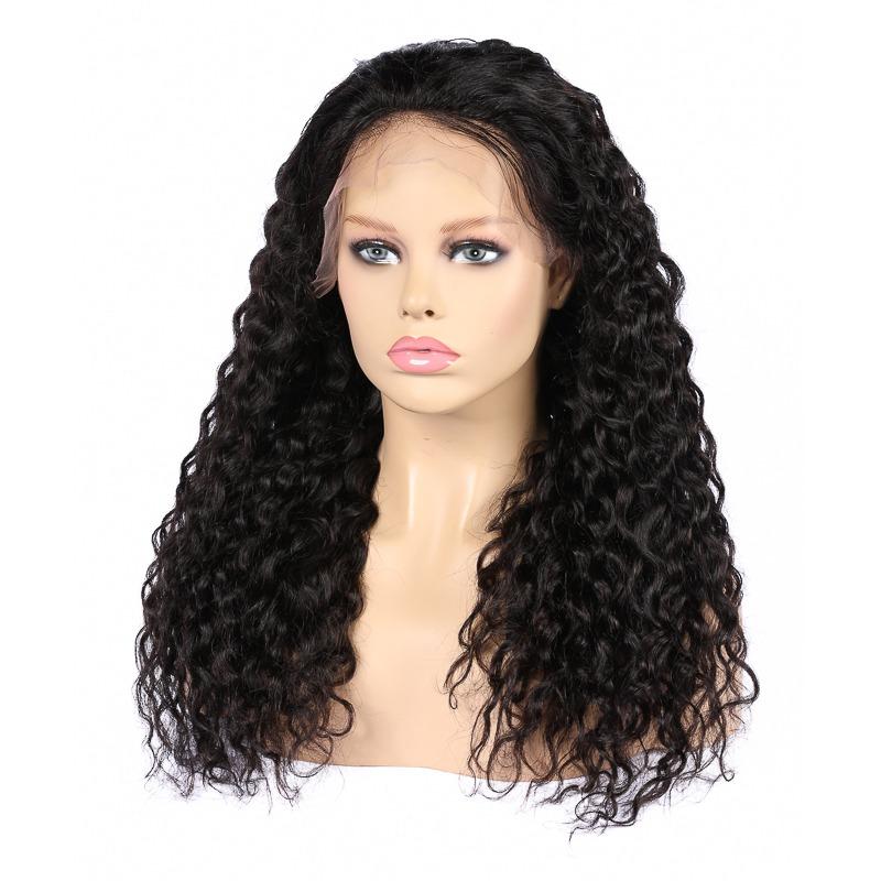 13x4 HD Transparent Lace Frontal Deep Wave Human Hair Wigs 200% Densit