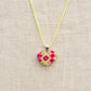 San Andres Heart Textile Necklace.