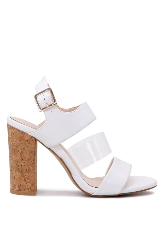 Alisha Clear Strap Block Heeled Sandals