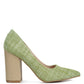 Elsie Canvas Block Heel Pumps