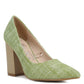 Elsie Canvas Block Heel Pumps