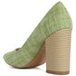Elsie Canvas Block Heel Pumps