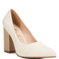 Elsie Canvas Block Heel Pumps
