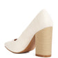 Elsie Canvas Block Heel Pumps